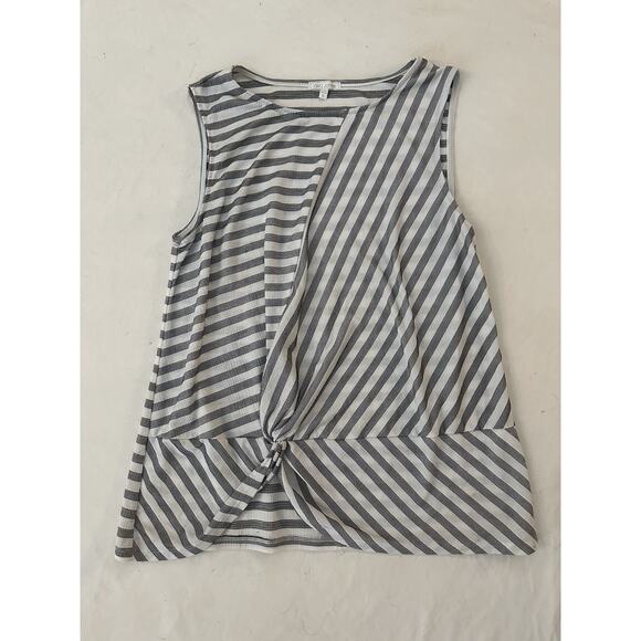 Ava James Striped Sleeveless Top – Size L - Picture 1 of 6